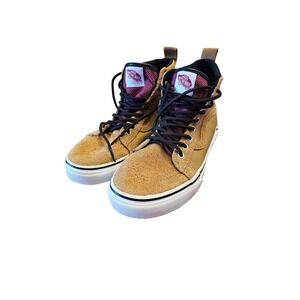 Vans Brown Suede High Top Sneaker Womens 8.5 Men 7 Pink Tongue